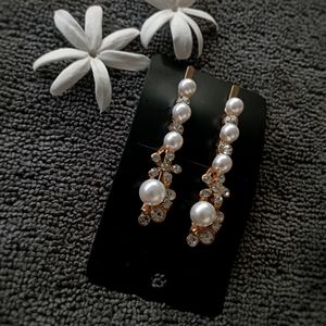 Hair Pin With Pearls And Gems