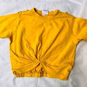 Yellow 💛 T-shirt For Women Crop