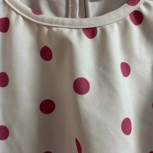 Polka Dot Oversized Crop Top