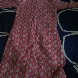 Pink Kurti With Pink Pant