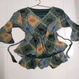 New Green Floral Tunic - Top