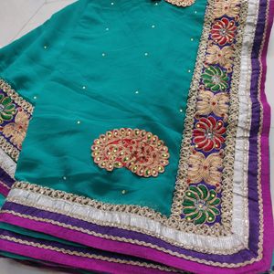 Party Wear Design Saree Beautiful Work Border