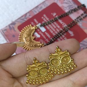 New Mangalsutra With Earring Set