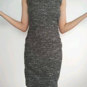 Party Wear Black Mid Silver Glitter Dress..Bust -3