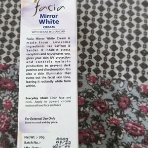 Ratan's Facia Mirror White Cream Brand New