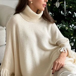 Women High neck Pocho Sweater