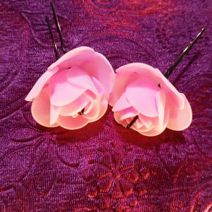 Beautiful Pink Flower Clips💗