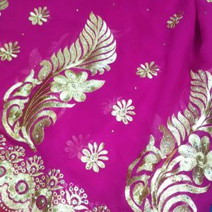 Gold Embroidery Saree