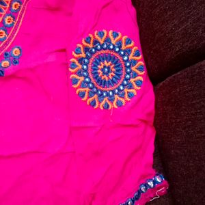 Meganta Pink A Line Kurti