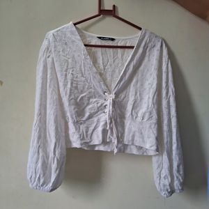 A- LINE CROP TOP . Size L