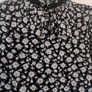 Black &white Floral Shirt