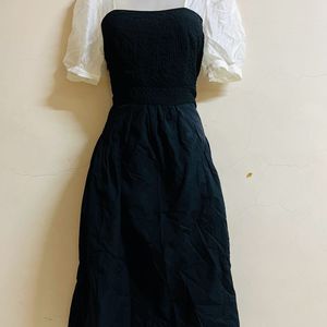 Korean Black Flared One Piece