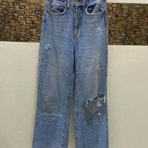 h&m wide leg jeans high waist