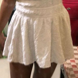 White Mini Cute Coquette Skirt