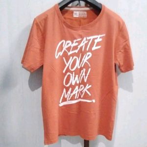 Orange Colour Men T-shirt