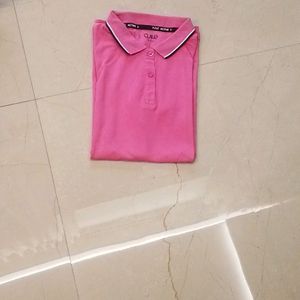 Pink Collared T Shirt