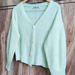 Light Green Cardigan Size-38