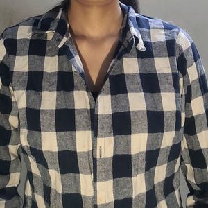 Women Check Cotton Shirt