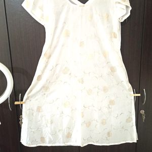 Women Sheer White Tailor Made Kurti Il B 42 I