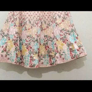 Peach Flower Lehnga Two Blouse