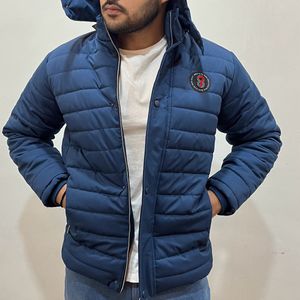 Brand new Mens jacket blue colour with hood