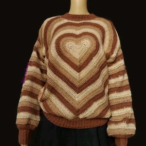 Crochet Heart Sweater