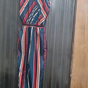 Striped Jumpsuit In Xxl