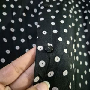 Zara Satin Polka Dot Cute|Pinterest|Korean Dress