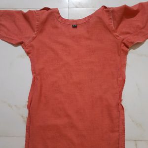 Orange/ Peach Short Kurti