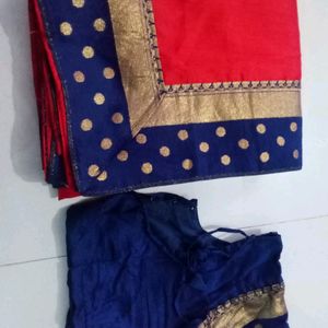 Saree With Stiched Blouse