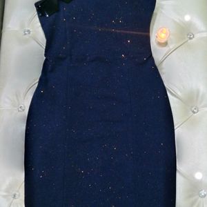 A navy blue coloured bodycon mini dress