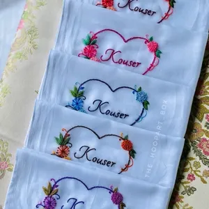 Hand Embroidered Name Hankercheif