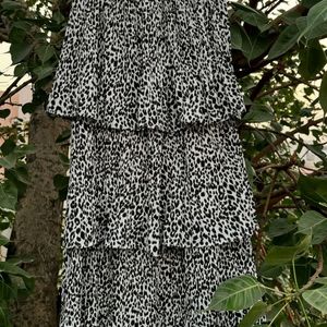 Cheetah Print Layered Skirt