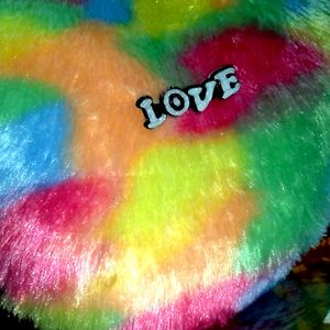 Heart Soft Furry Pillow Toy