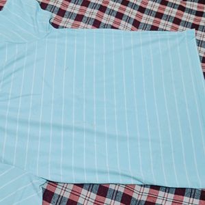 Cyan Colour Tshirt For Men