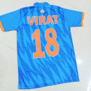 Sports T.Shirt/ INDIA VIRAT/ Blue Athletic Wear