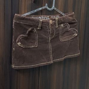 Mini Brown Y2K Skirt