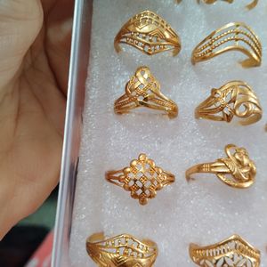 Artificial Gold Polish  Rings Free Size