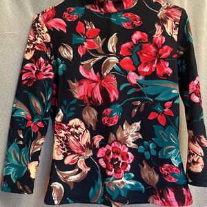 Floral Mock Neck Top