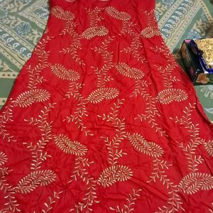 Beautiful FULL Embroidery RED KURTA NOT Used