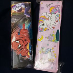 Unicorn And Spiderman Pencil Box