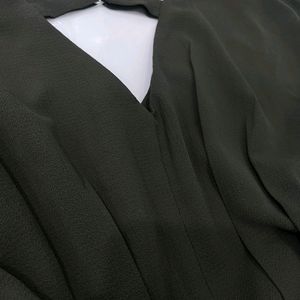 Back Detailed Olive Top