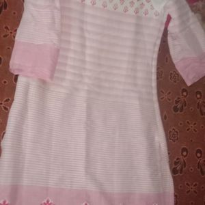 Pink With White Kurta