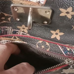 LV Brown Leather Small Backpack cum hand bag...