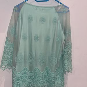 Sea Green Lace Top