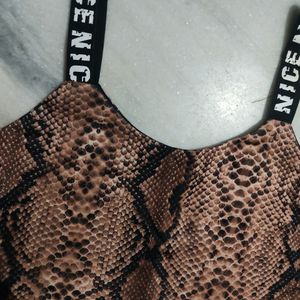 Snake Print Sexy Top