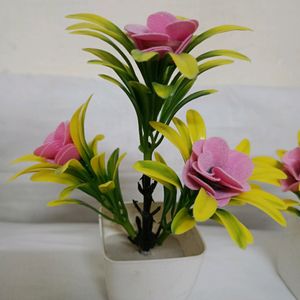 4pc Mini Artificial Plants for Home & Office Decor