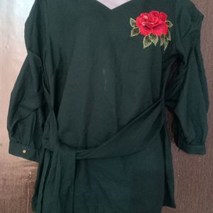 Dark Green Top New