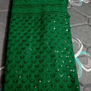 Green chikankari kurta