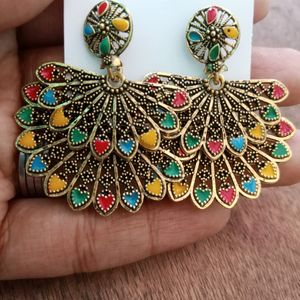 New Golden Colourful Earrings